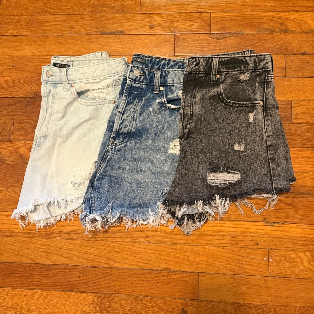 Bundle of Wild Fable Distressed Highest Rise Jean Shorts